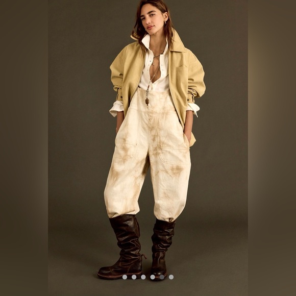 NWT FREE PEOPLE WE THE FREE FELIX DENIM OVERALLS 🔥 - Picture 5 of 6